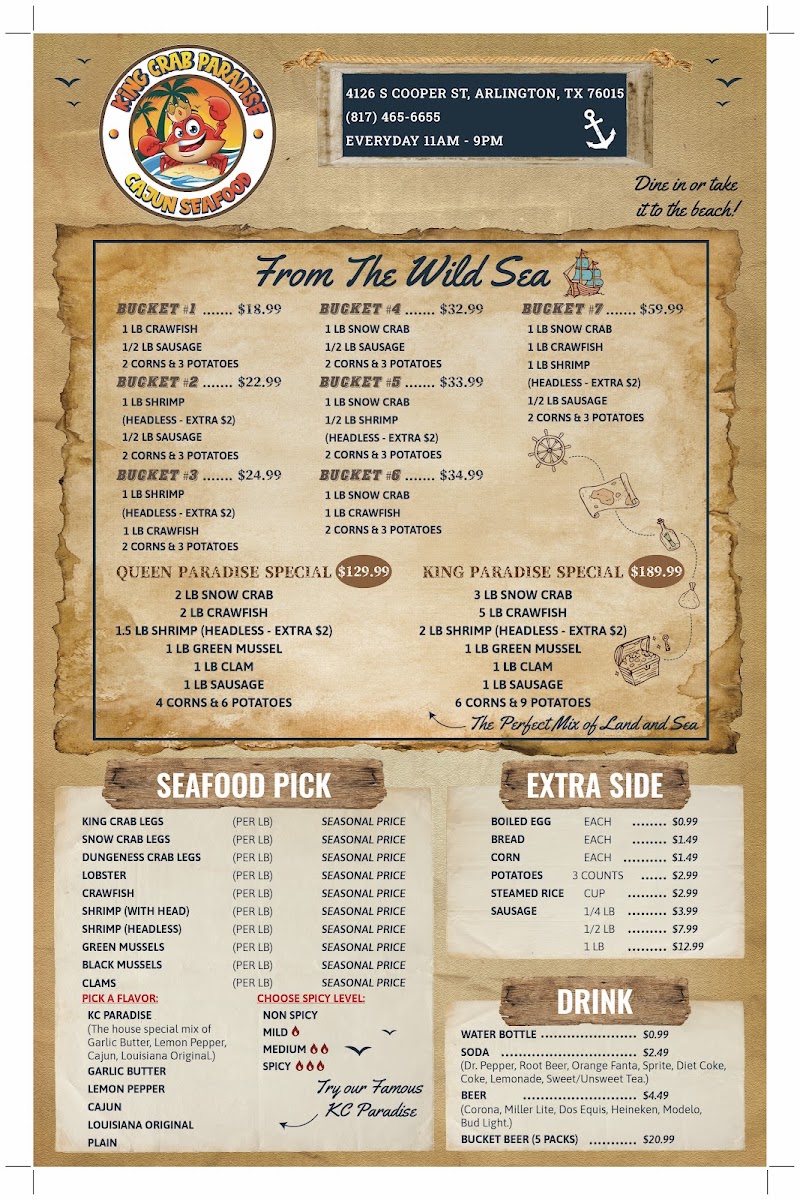 KING CRAB PARADISE Menu - Image 2