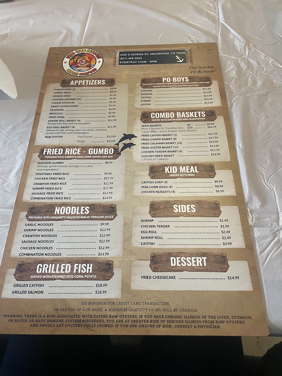 KING CRAB PARADISE Menu - Image 4